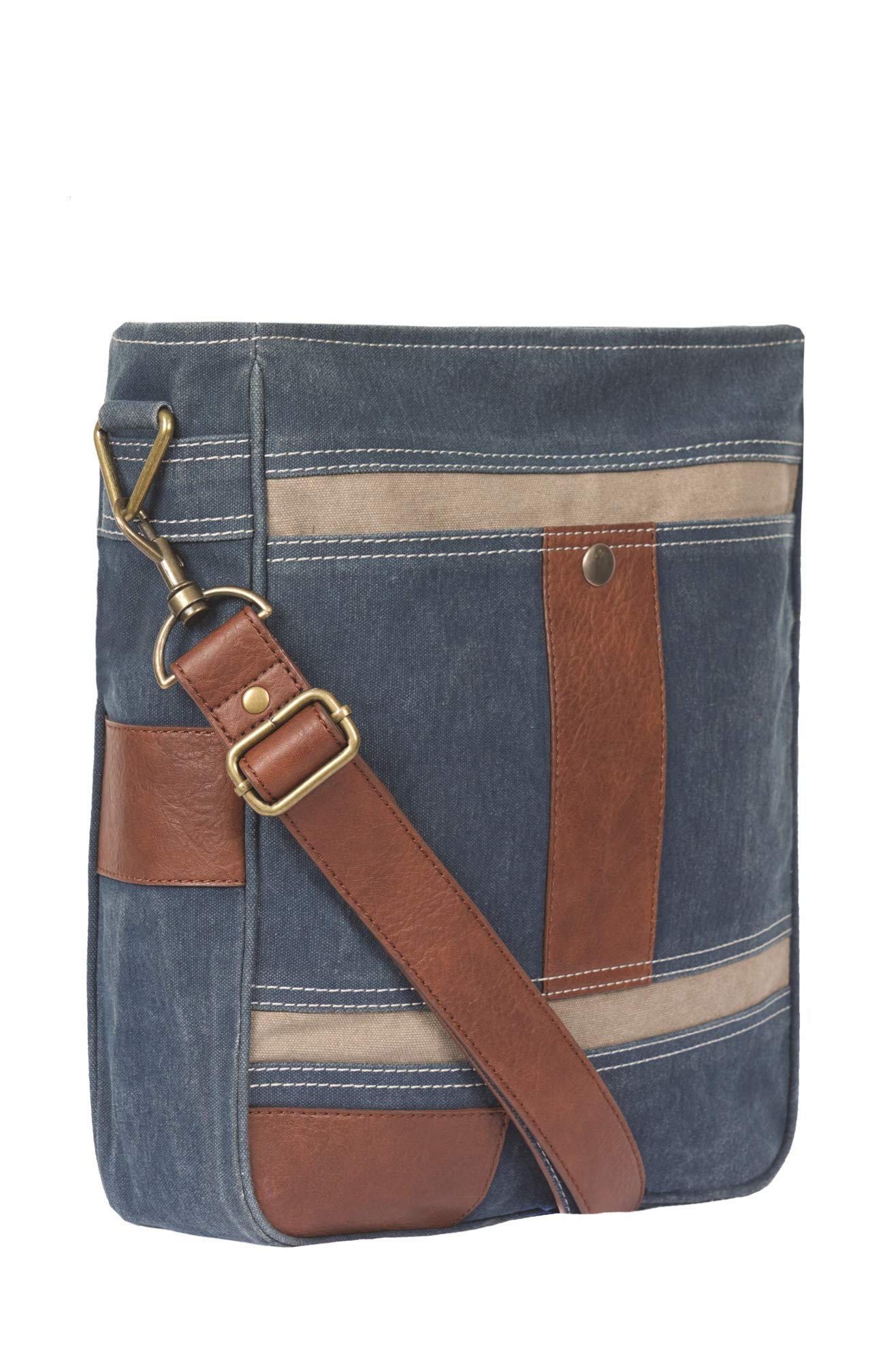 ショルダーバッグ・ポシェット Mona two way cross bag brown Mona B Crossbody Shoulder Bag Canvas Leather Brown Zip